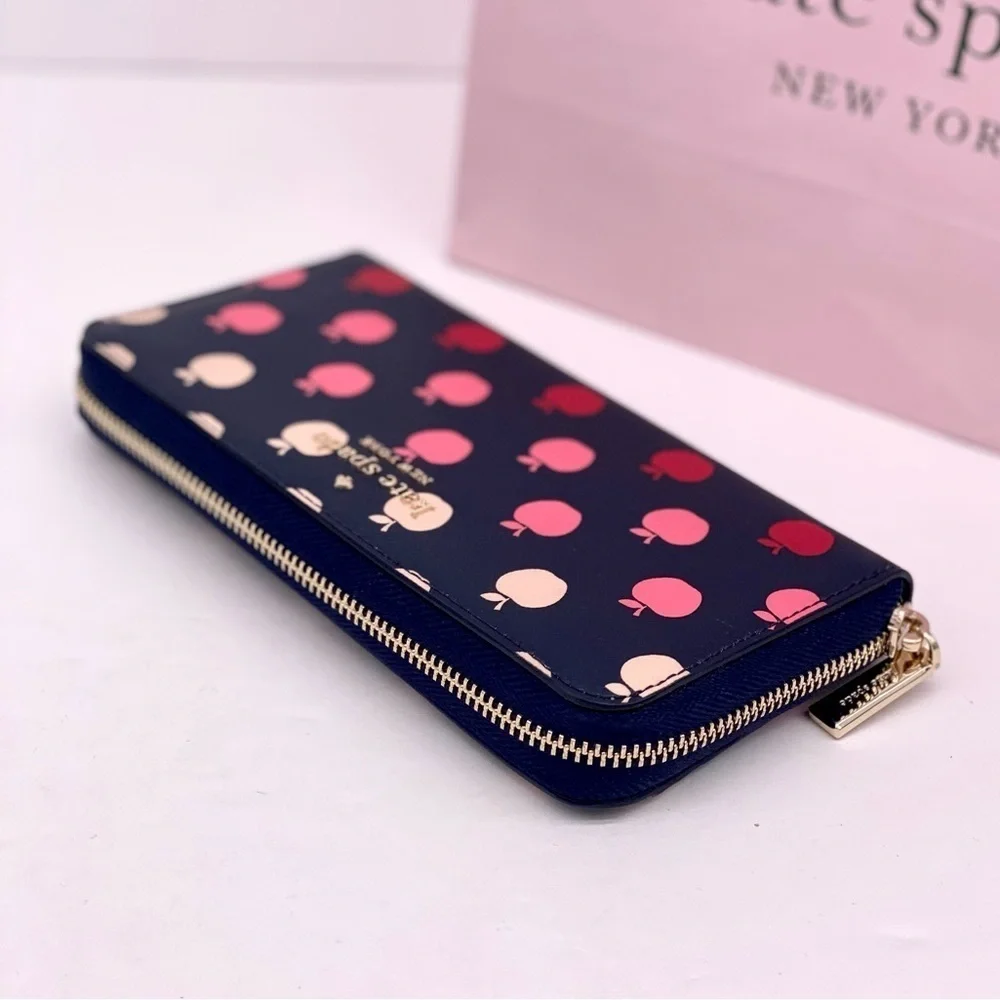 Kate Spade Perfect Orchard Apple Large Zip Continental Wallet